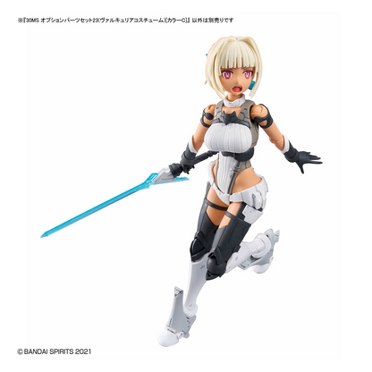 Bandai 30MS Parts Set 23 for Valkyrie costume model kit, showing detailed plastic parts in Color C for Gundam building.
