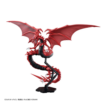 Bandai Figure-Rise Standard model kit of Amplified Slifer The Sky Dragon from Yu-Gi-Oh!, featuring detailed dragon design and assembly parts.