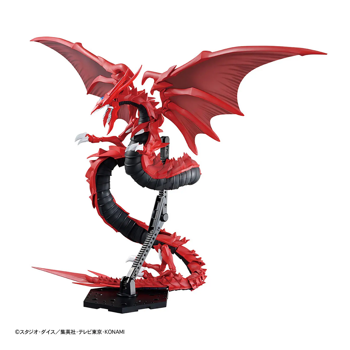 Bandai Figure-Rise Standard Amplified Slifer the Sky Dragon model kit displayed, showcasing detailed dragon features and vibrant colors.