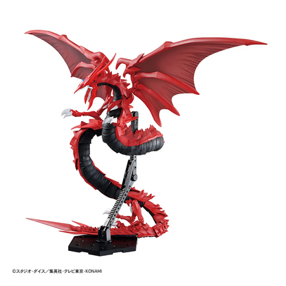 Bandai Figure-Rise Standard Amplified Slifer the Sky Dragon model kit displayed, showcasing detailed dragon features and vibrant colors.