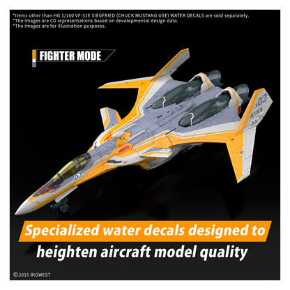 HG VF-31E Siegfried [Chuck Mustang Custom] Waterslide Decals