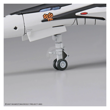 Bandai HG VF-25F Messiah Valkyrie Alto Custom model kit, detailed plastic model with vibrant colors and intricate design.
