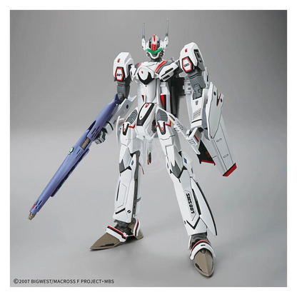 Bandai HG VF-25F Messiah Valkyrie Alto Custom model kit with detailed parts and vibrant colors in a deluxe set.