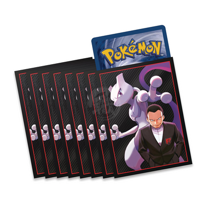 Pokémon TCG Destined Rivals Elite Trainer Box with Pokémon branding, featuring booster packs, card storage, and accessories.
