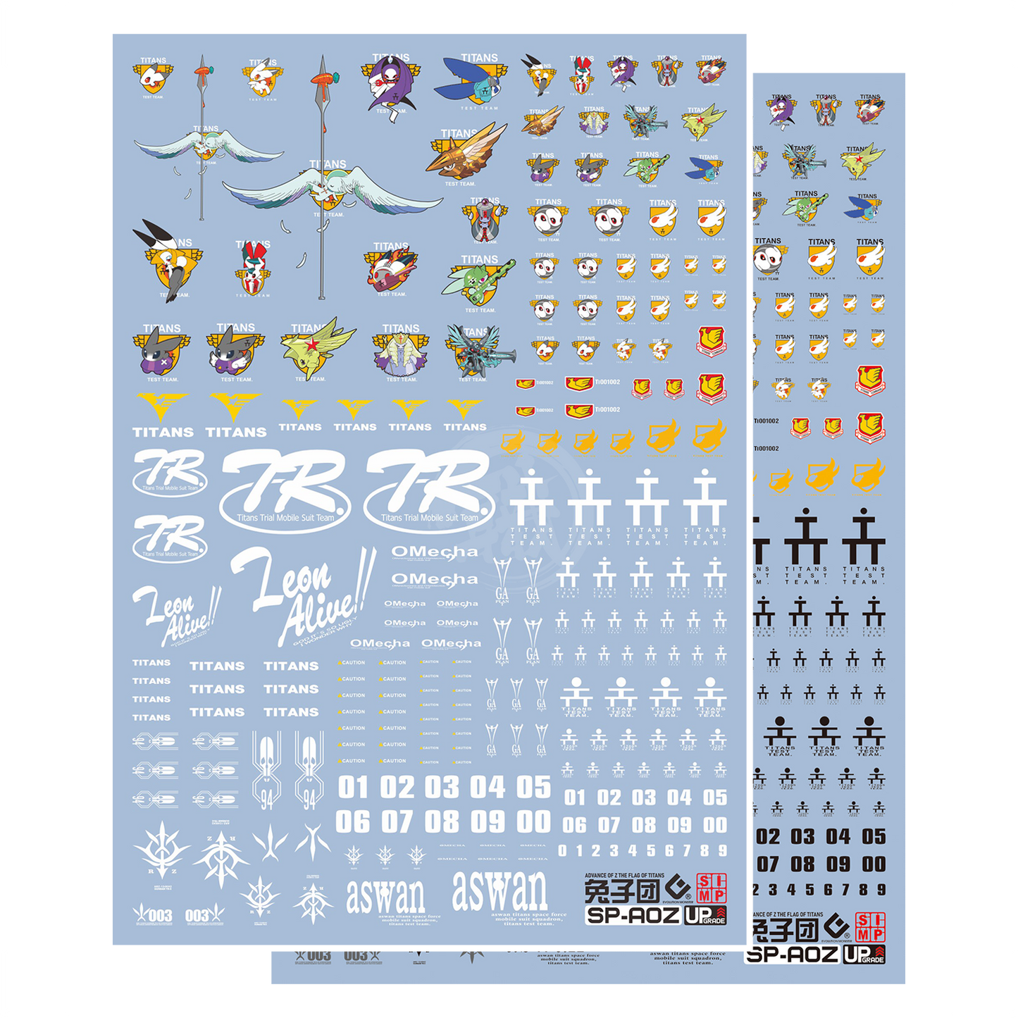 A.O.Z : Titans Test Team Waterslide Decals