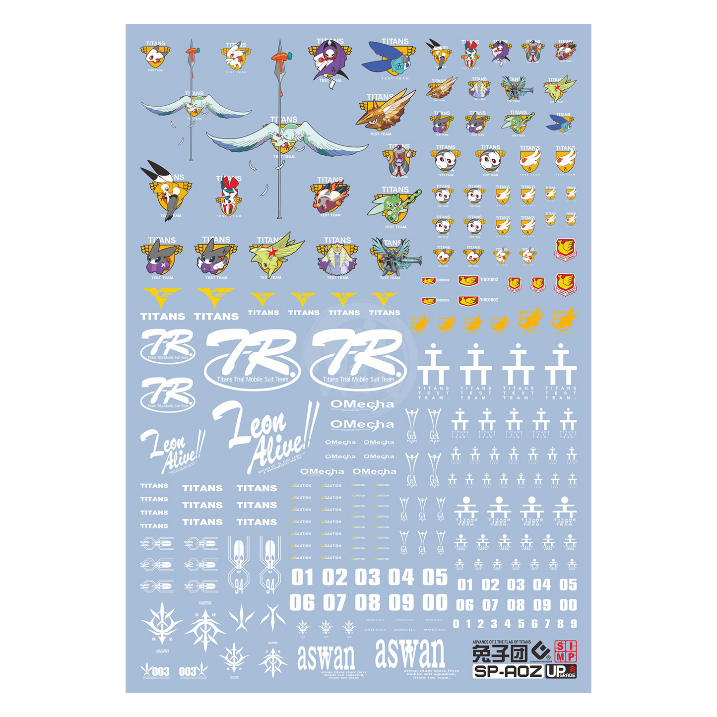 A.O.Z : Titans Test Team Waterslide Decals