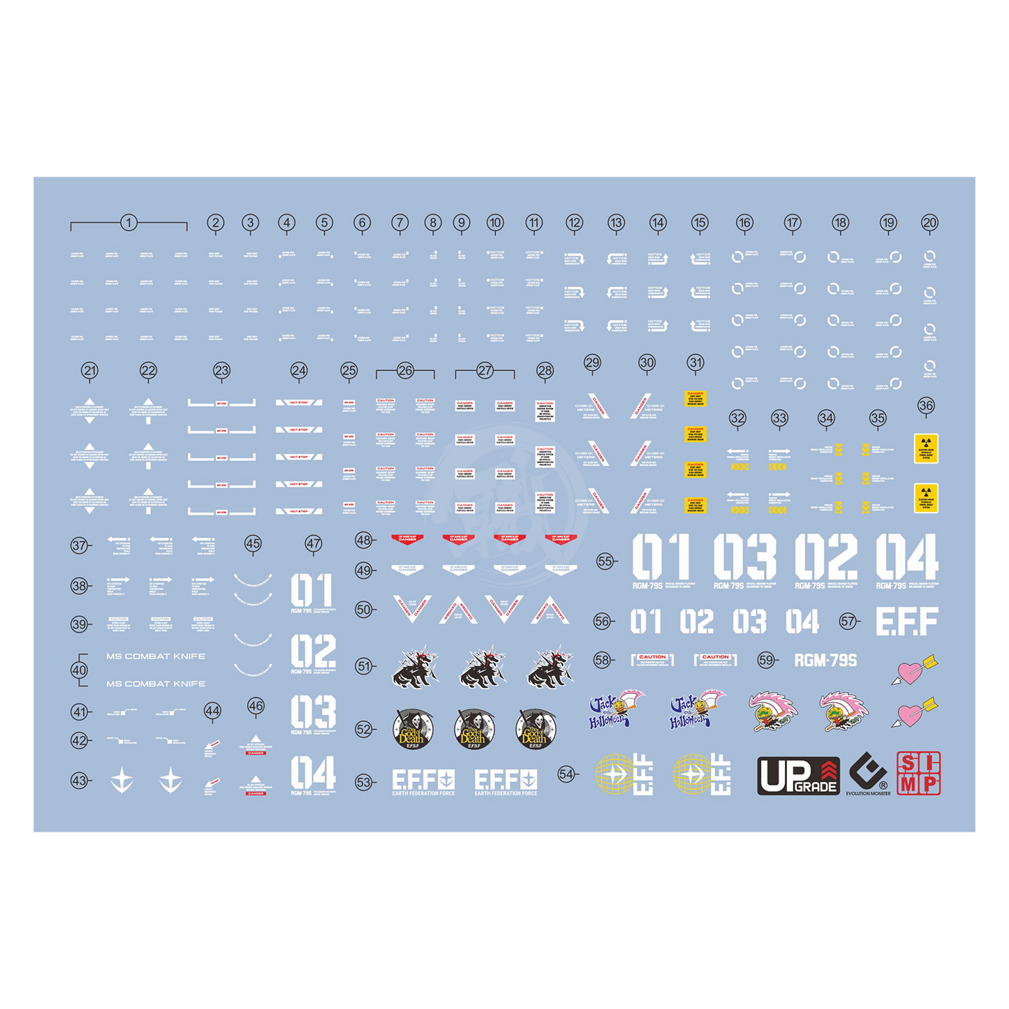 HG Black Dog Squad Waterslide Decals