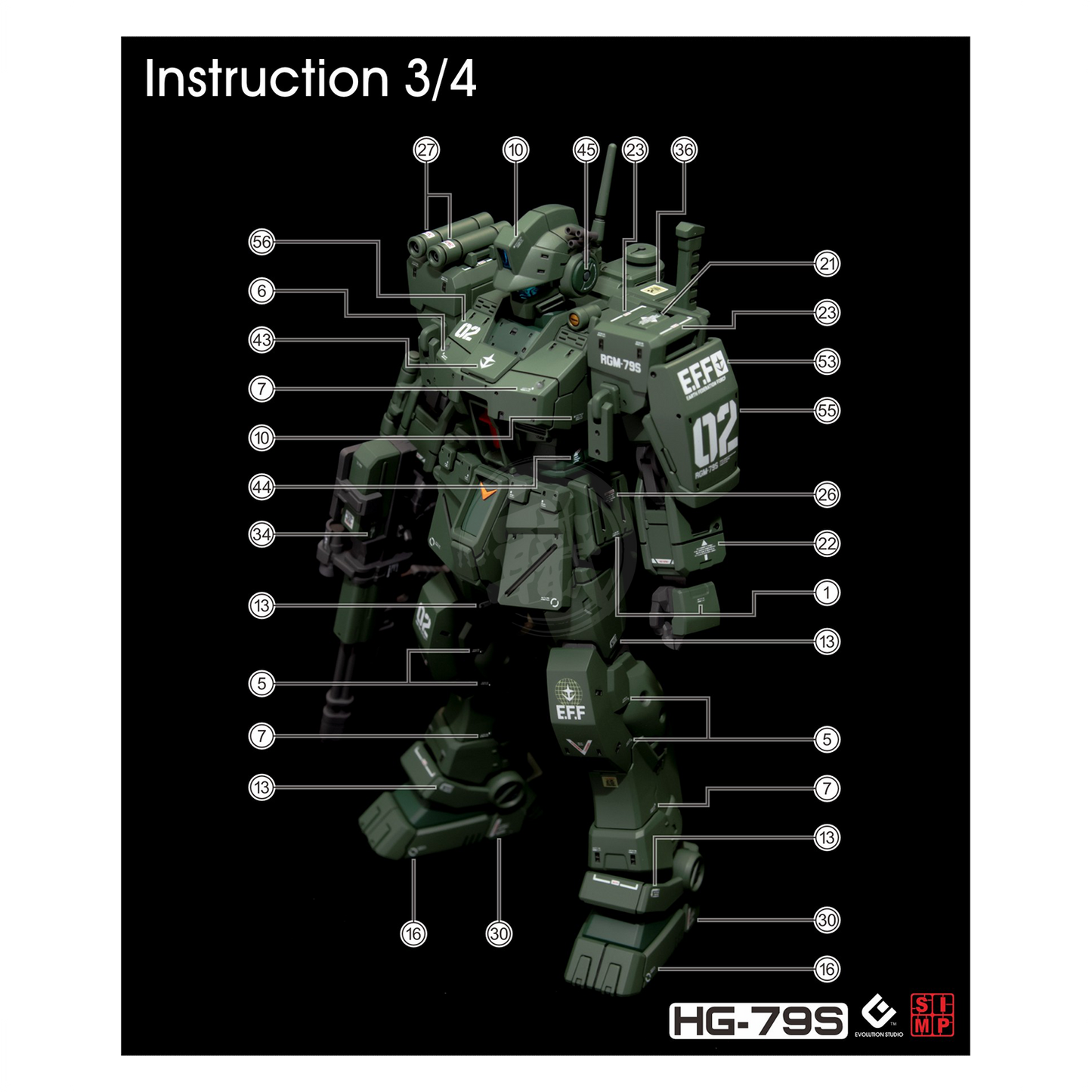 HG Black Dog Squad Waterslide Decals