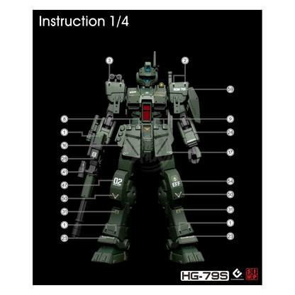 HG Black Dog Squad Waterslide Decals