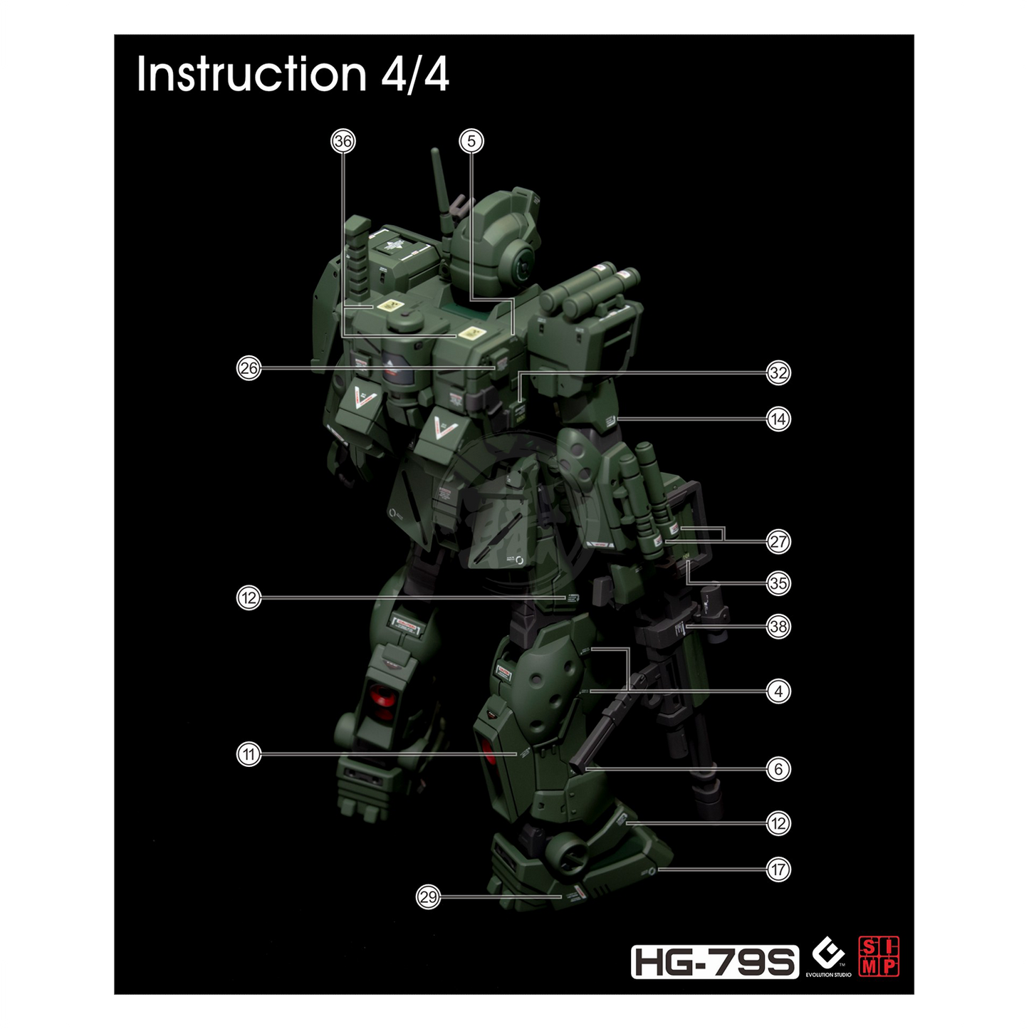 HG Black Dog Squad Waterslide Decals