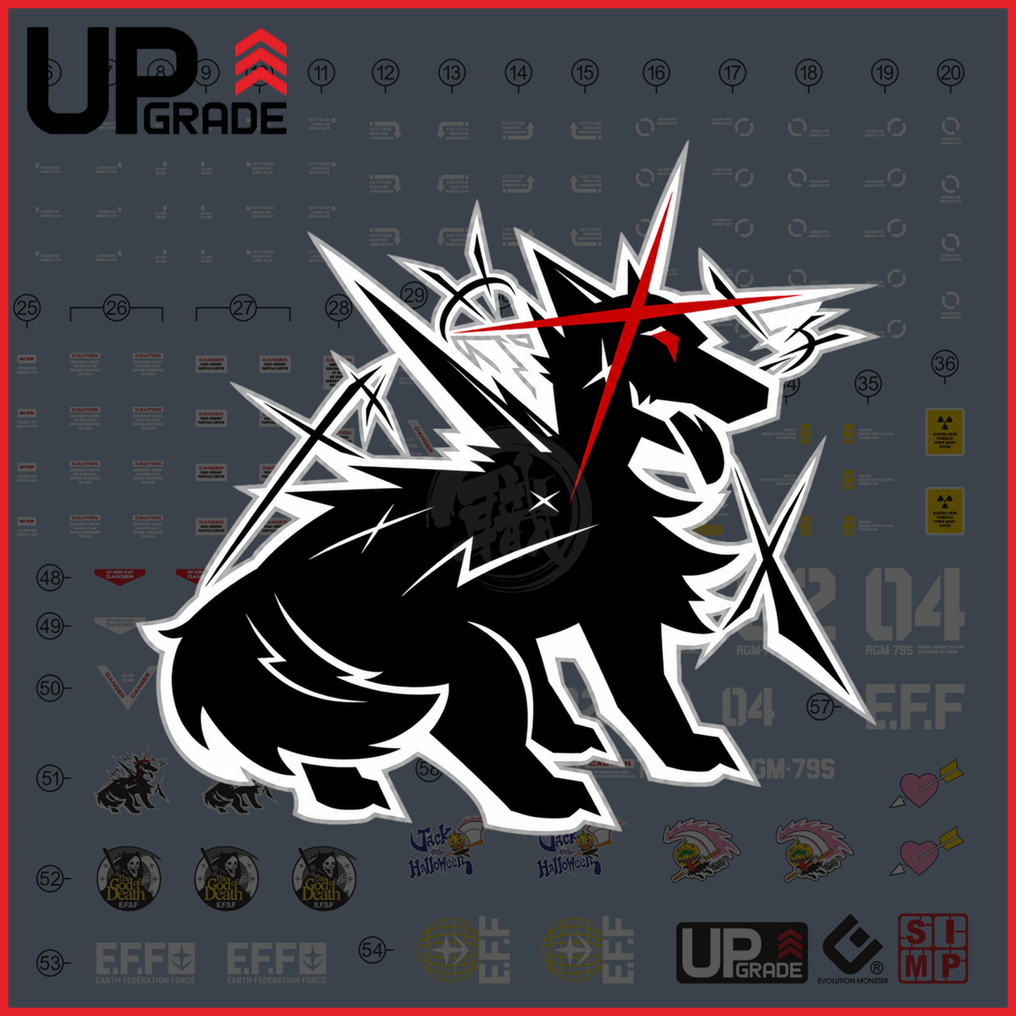 HG Black Dog Squad Waterslide Decals