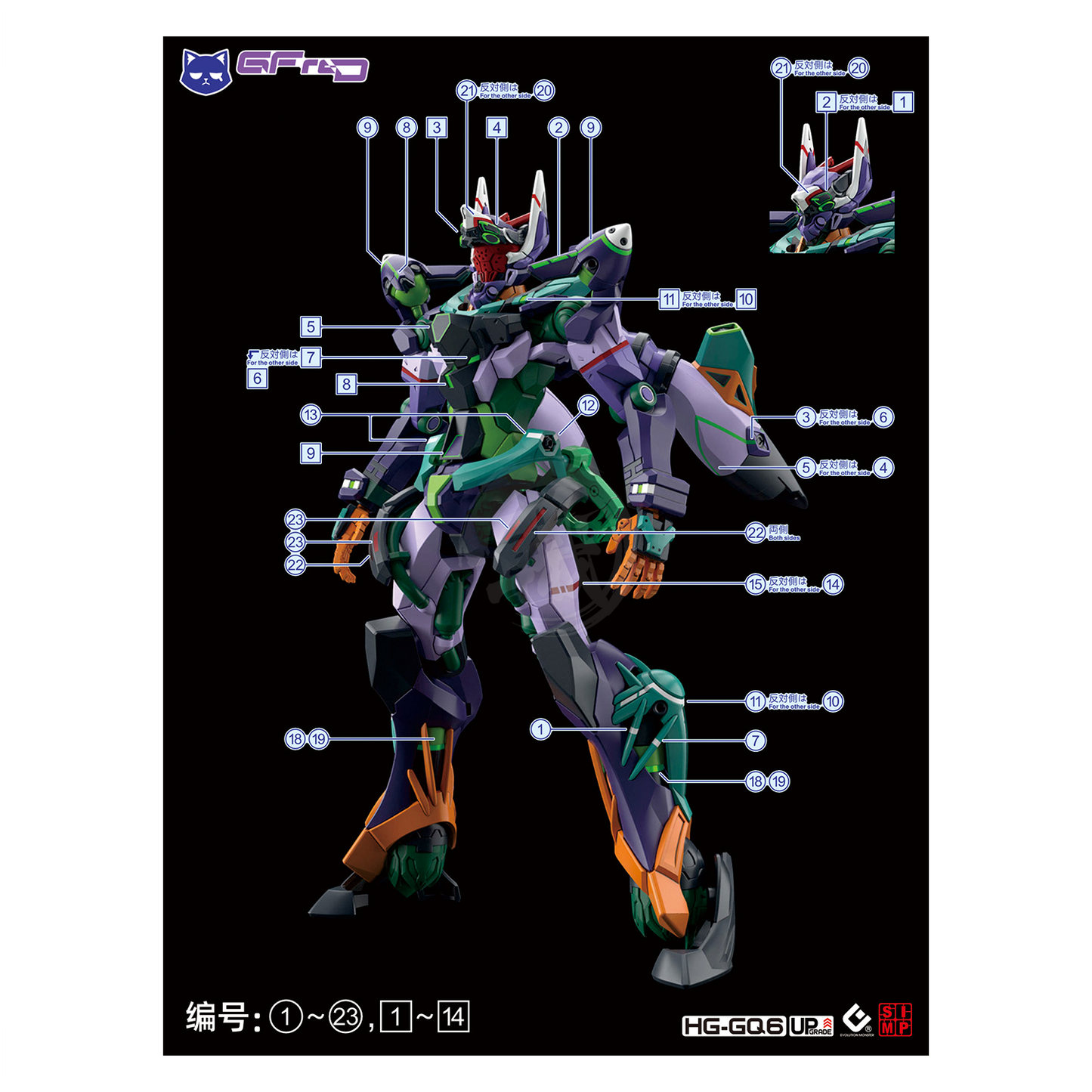HG GFreD [GQ] Waterslide Decals [UV]