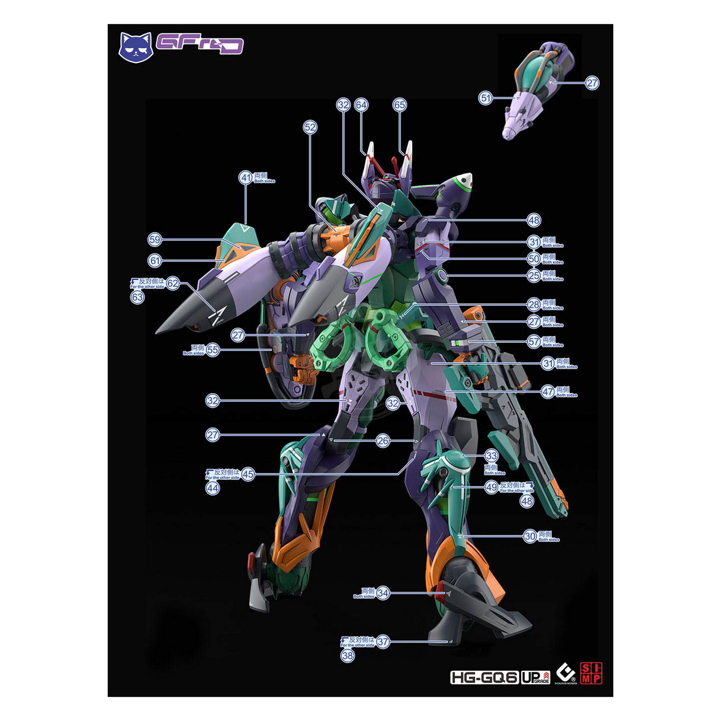 HG GFreD [GQ] Waterslide Decals [UV]