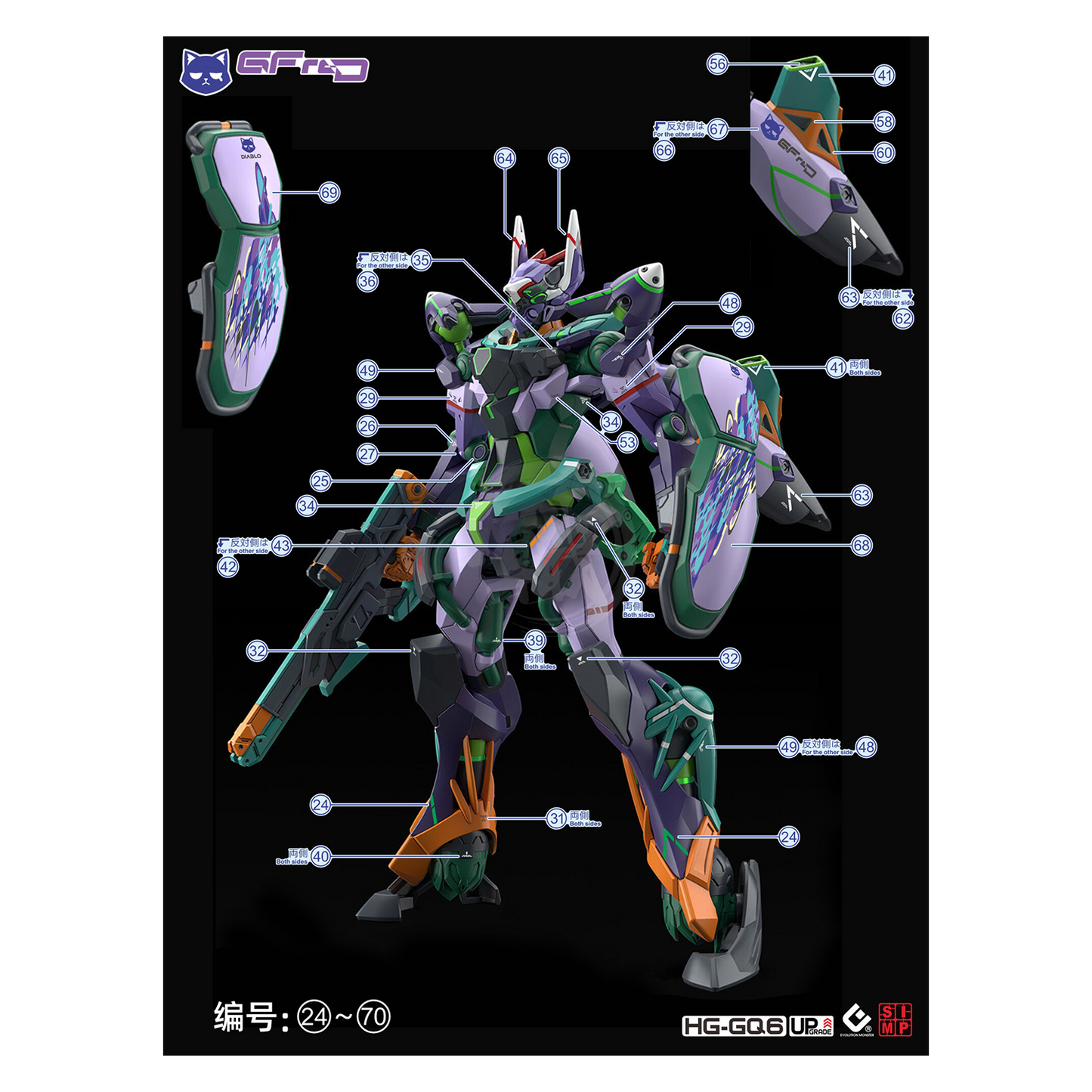 HG GFreD [GQ] Waterslide Decals [UV]