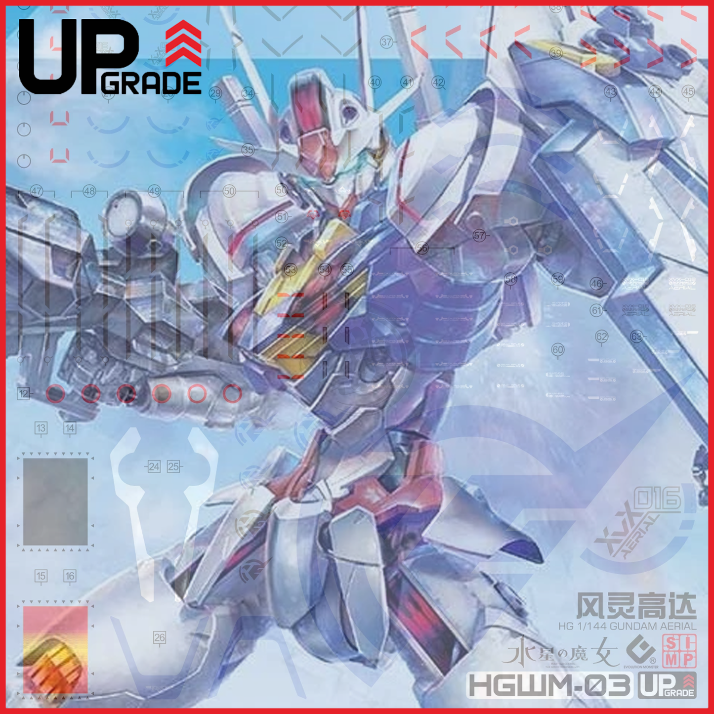 HG Gundam Aerial Waterslide Decals [UV]