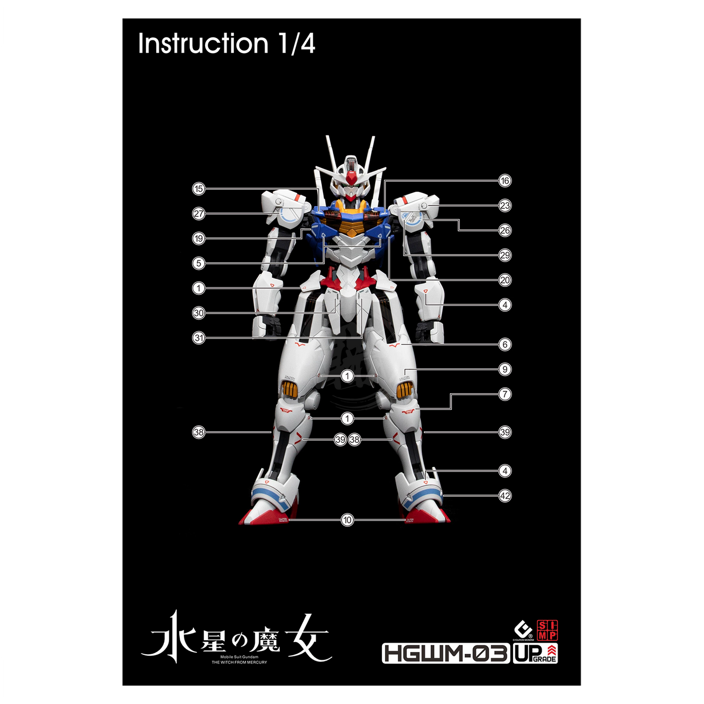HG Gundam Aerial Waterslide Decals [UV]