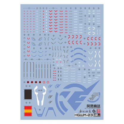HG Gundam Aerial Waterslide Decals [UV]