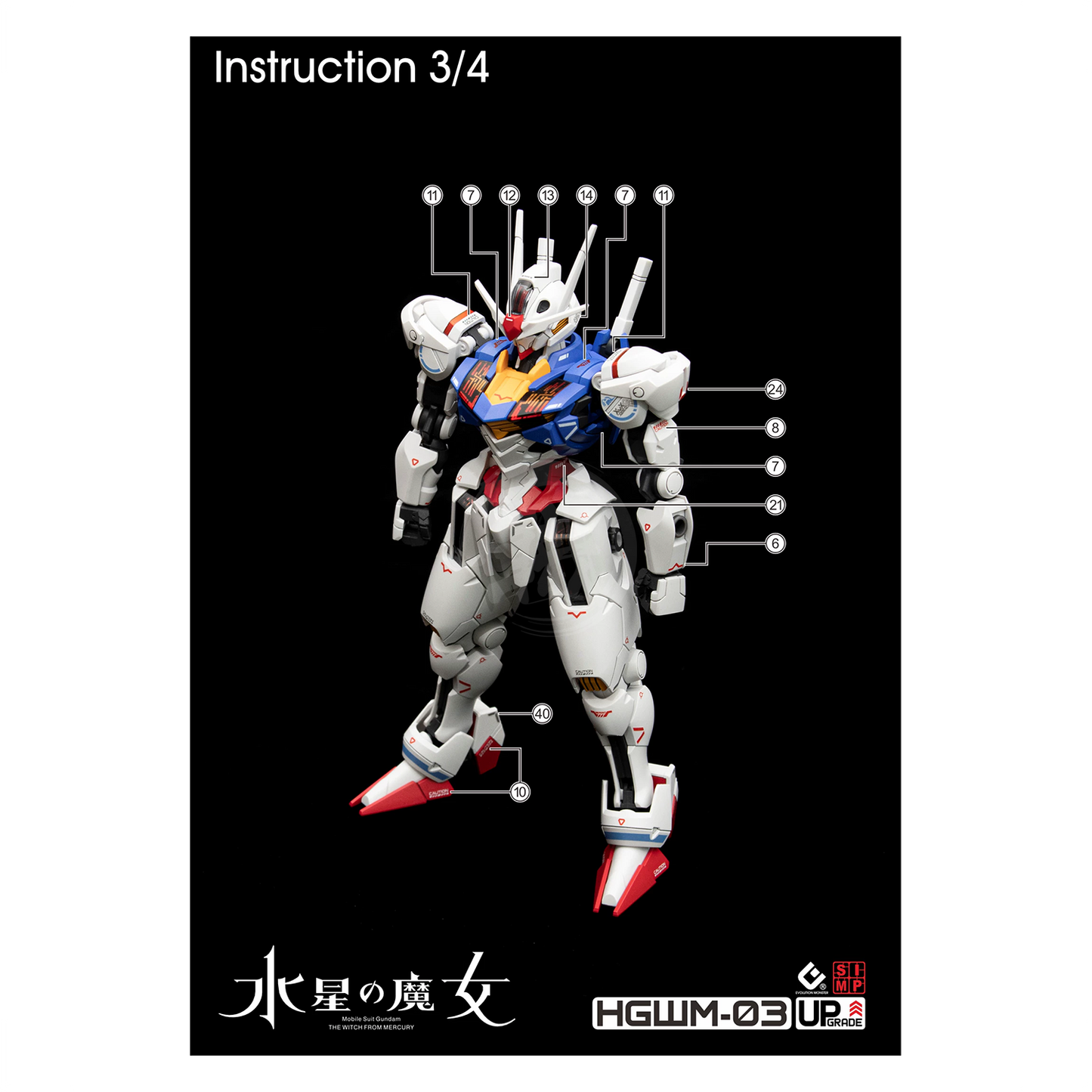 HG Gundam Aerial Waterslide Decals [UV]
