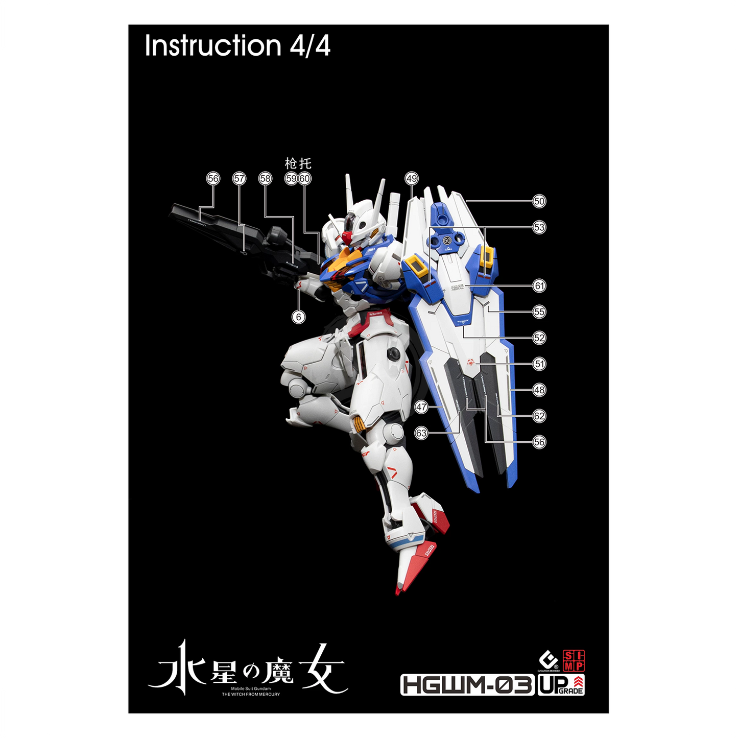 HG Gundam Aerial Waterslide Decals [UV]