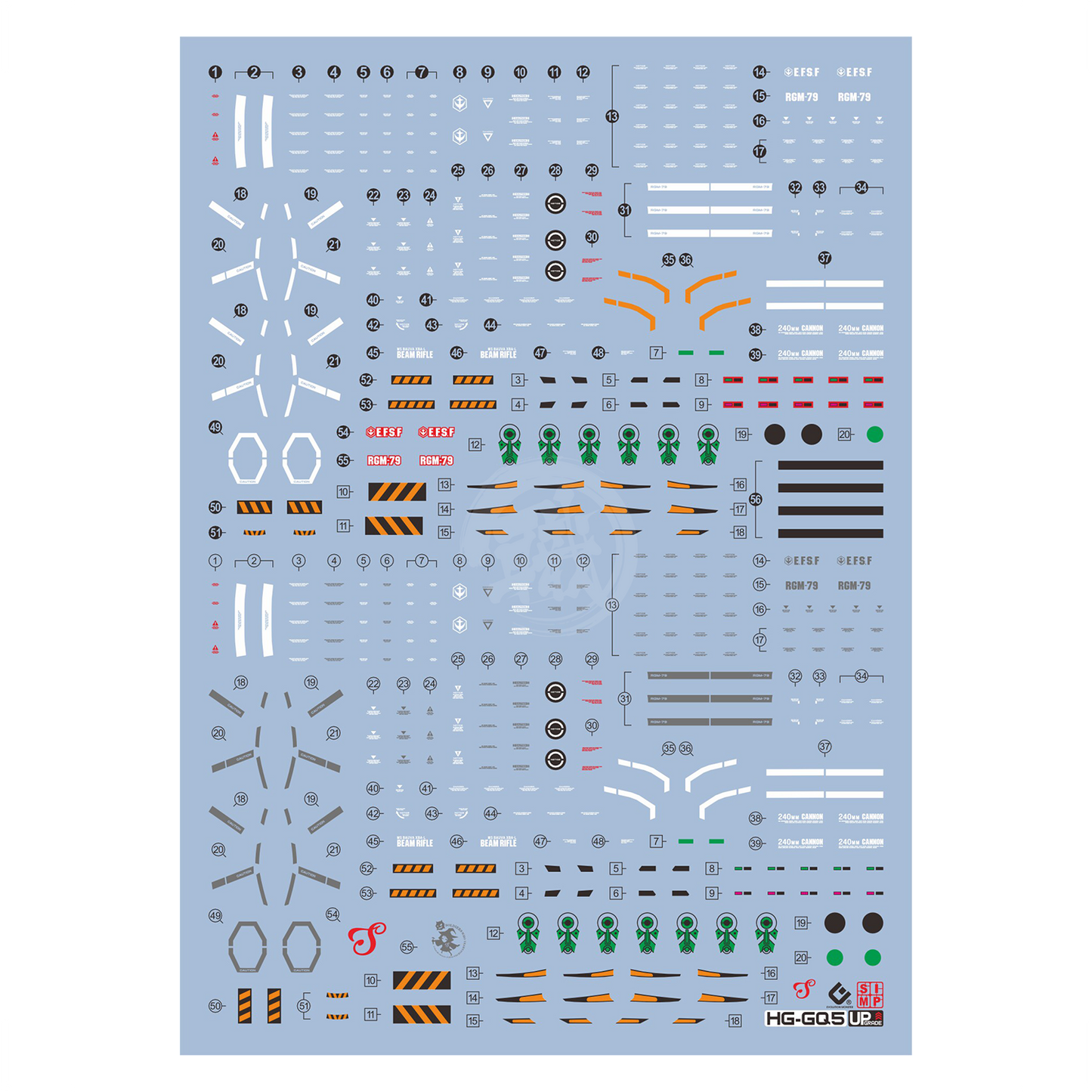 HG "Mobile Suit Gundam GQuuuuuuX" Decals [Multiuse] - Set 5 [Light-Type Guncannon]