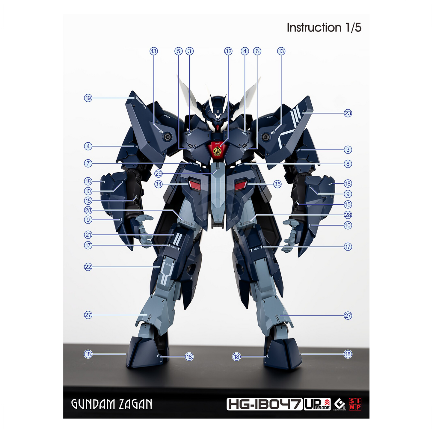 HG Gundam Zagan Waterslide Decals [UV]