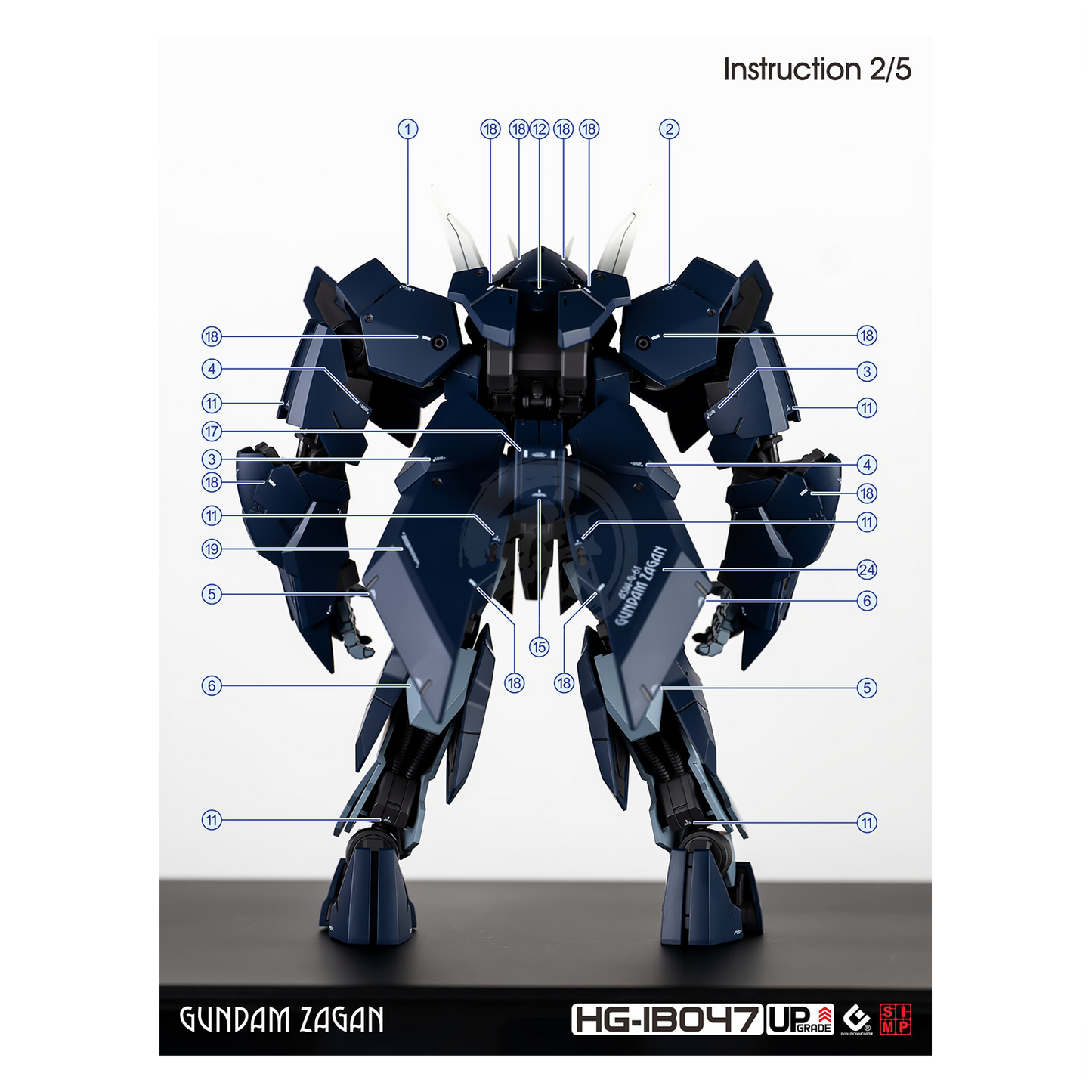 HG Gundam Zagan Waterslide Decals [UV]