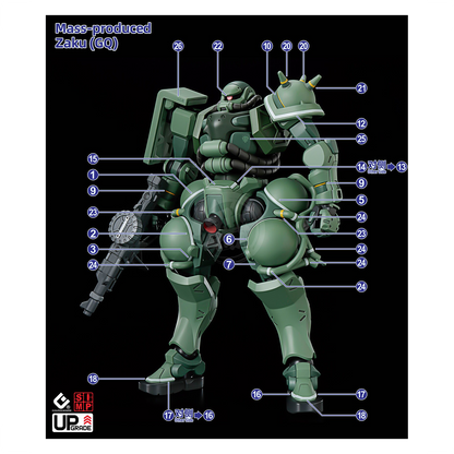 HG "Mobile Suit Gundam GQuuuuuuX" Decals [Multiuse] - Set 2 [Zaku]