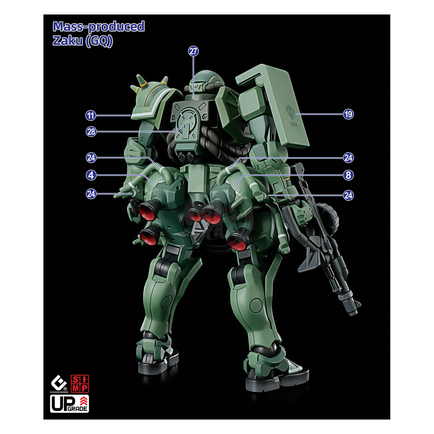 HG "Mobile Suit Gundam GQuuuuuuX" Decals [Multiuse] - Set 2 [Zaku]