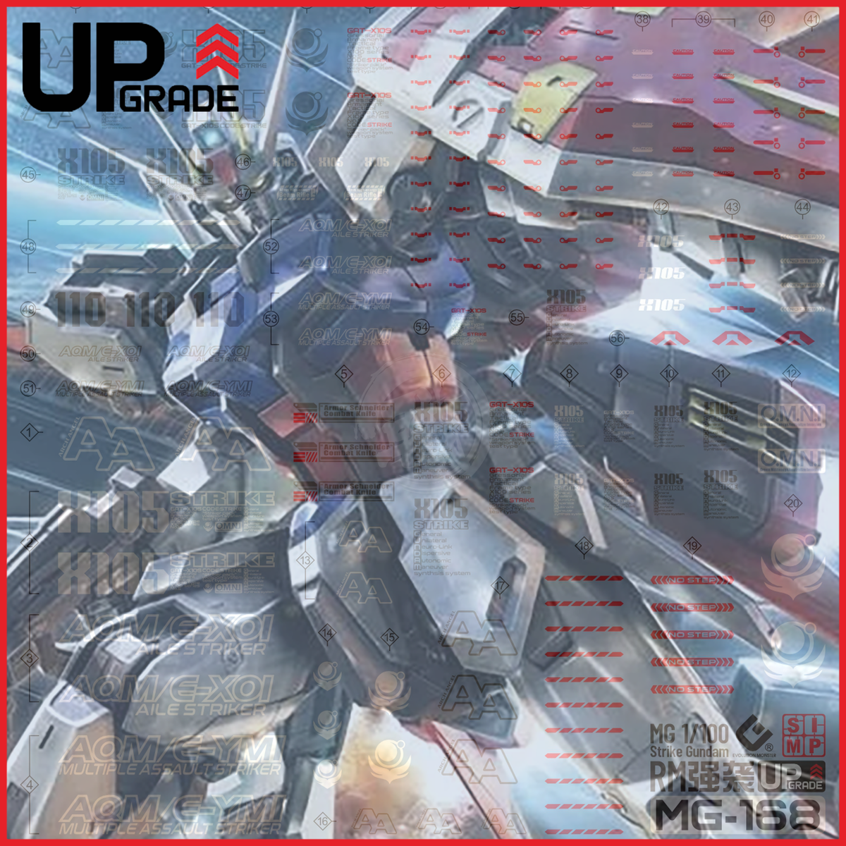 MG Aile Strike Gundam [Ver. RM] Waterslide Decals [UV]