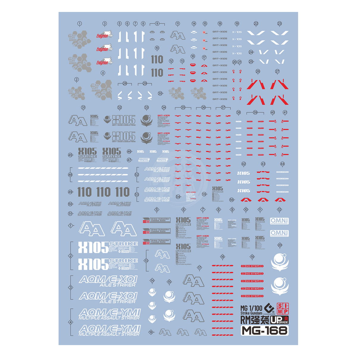 MG Aile Strike Gundam [Ver. RM] Waterslide Decals [UV]