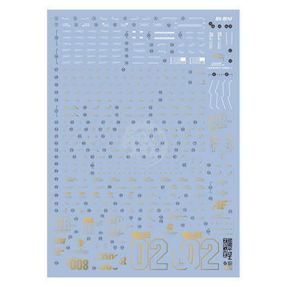 MG Unicorn Gundam Unit-02 Banshee Ver.Ka Waterslide Decals [Chrome Gold Ver.]