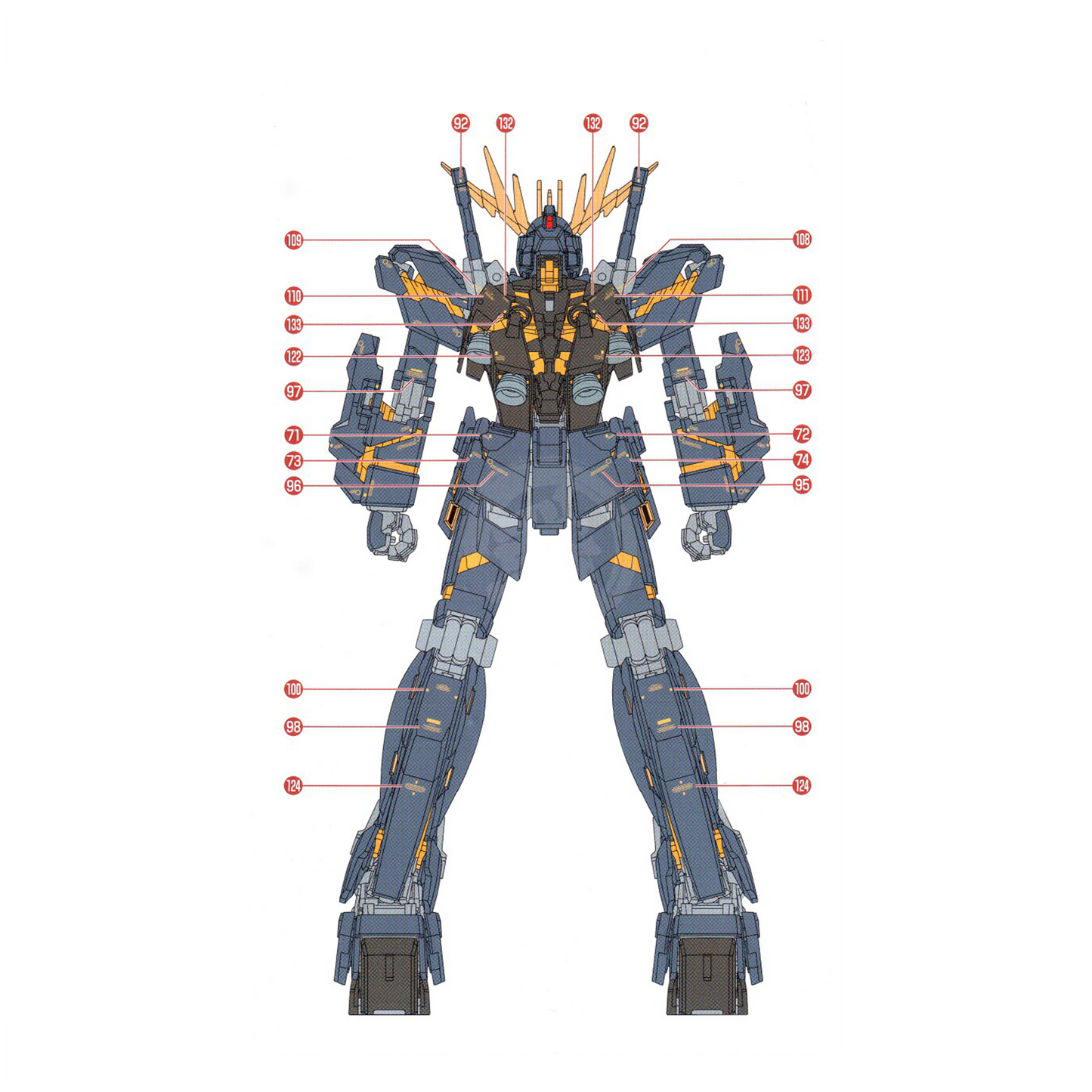 MG Unicorn Gundam Unit-02 Banshee Ver.Ka Waterslide Decals [Metallic Green Ver.]