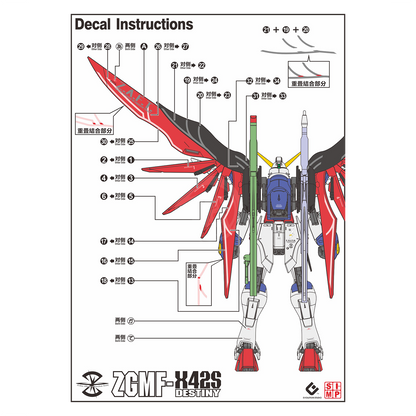 MG Destiny Gundam Waterslide Decals [UV]