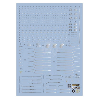 MGEX Strike Freedom Gundam Waterslide Decals [Foil Silver Ver.]