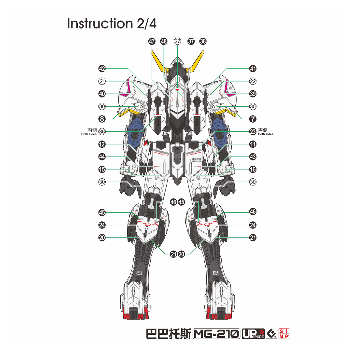 MG Gundam Barbatos Waterslide Decals [UV]
