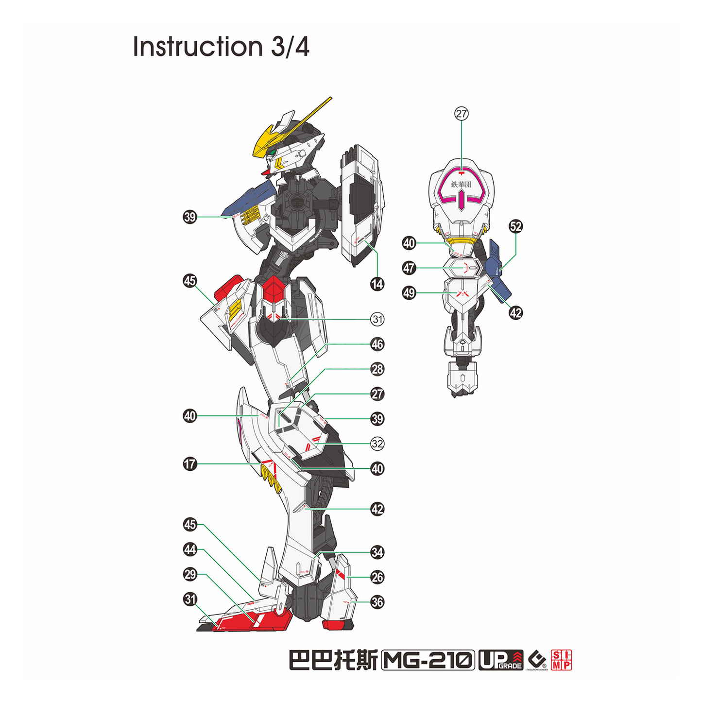 MG Gundam Barbatos Waterslide Decals [UV]