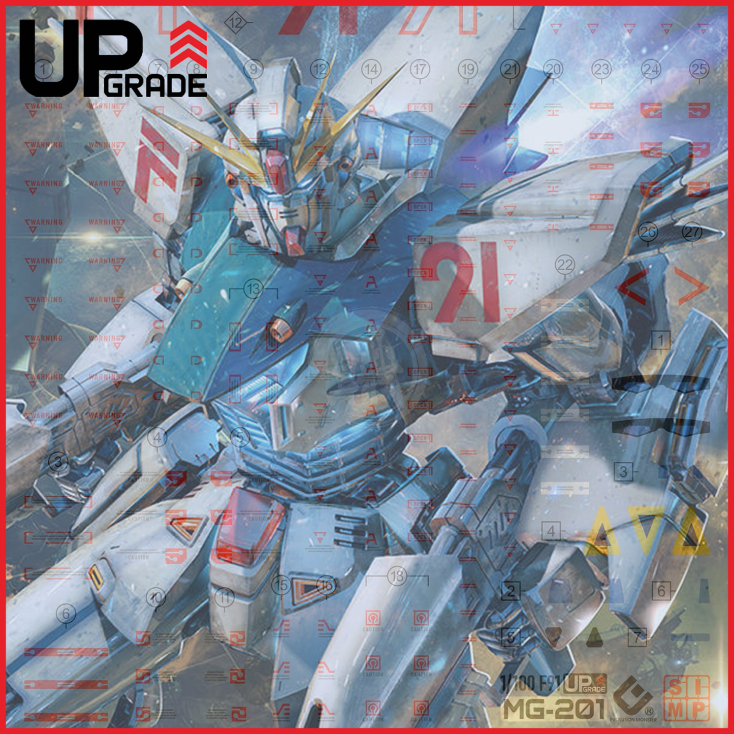 MG Gundam F91 Waterslide Decals [UV]