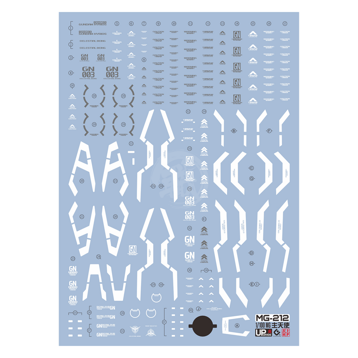 MG Gundam Kyrios Waterslide Decals [UV]