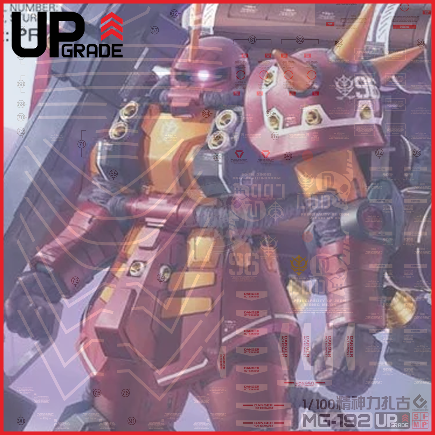 MG Zaku II High Mobility Type ["Psycho Zaku"] Ver.Ka [Gundam Thunderbolt Ver.] Waterslide Decals