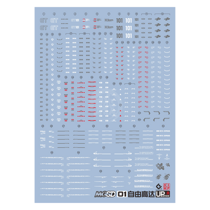 MGSD Freedom Gundam Waterslide Decals [UV]