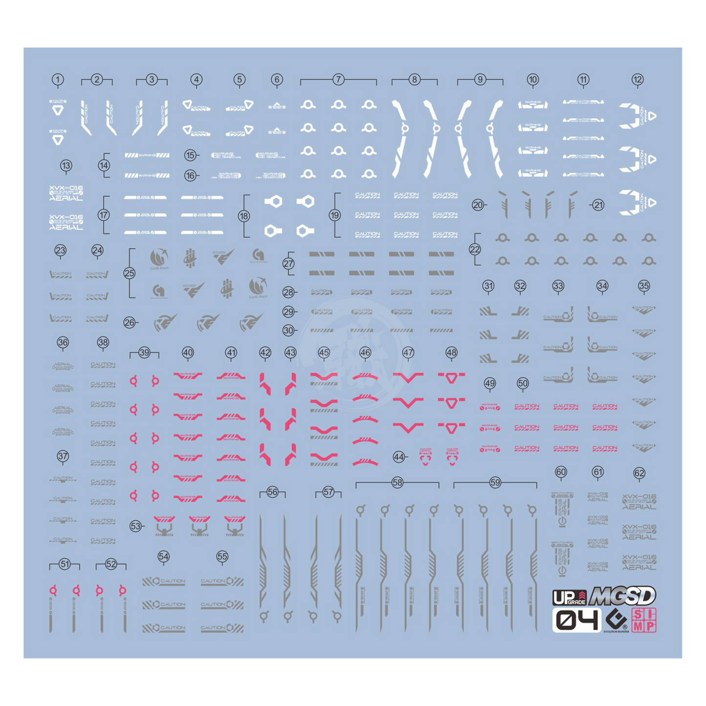 MGSD Gundam Aerial Waterslide Decals [UV]