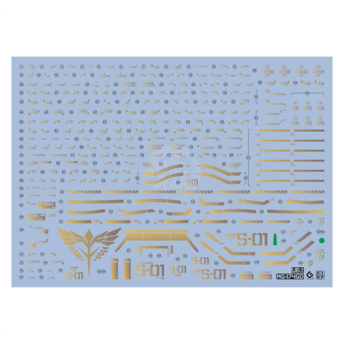 MG Sazabi Ver.Ka Waterslide Decals [Chrome Gold Ver.]