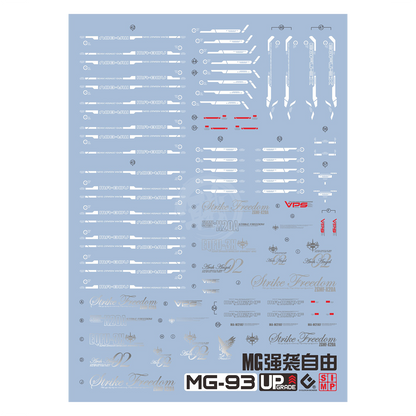 MG Strike Freedom Gundam Waterslide Decals [UV]