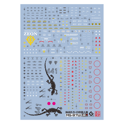 MG Zaku II / Zaku II [White Ogre] Waterslide Decals