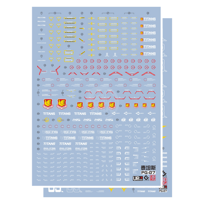 PG Gundam Mk-II [Titans] Waterslide Decals
