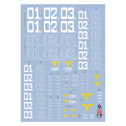 PG Gundam Mk-II [Titans] Waterslide Decals