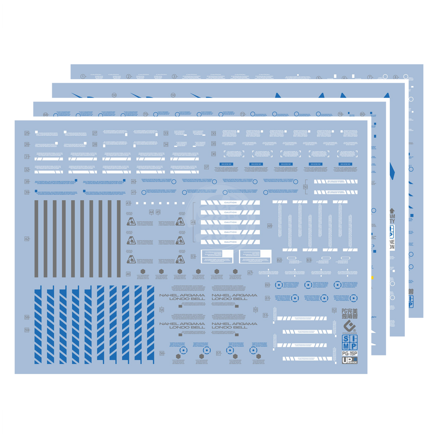 PG Unicorn Perfectibility Waterslide Decals [Blue Ver.]