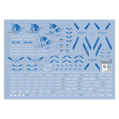 PG Unicorn Perfectibility Waterslide Decals [Blue Ver.]