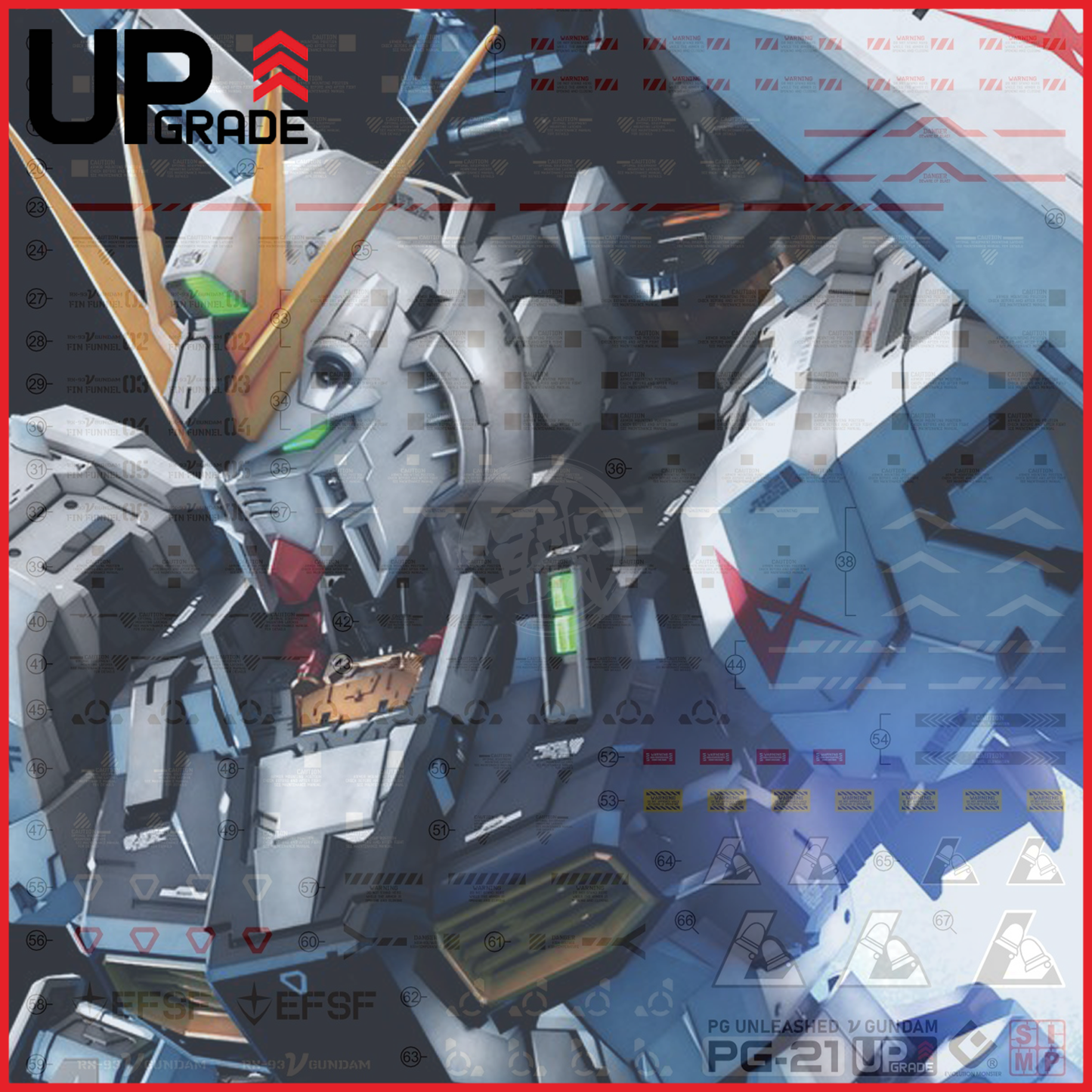 PG Unleashed Nu Gundam Waterslide Decals [UV]