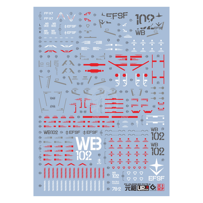 PG Unleashed RX-78-2 Gundam Waterslide Decals [Regular Ver.] [UV]